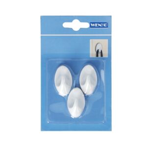 Wenko 3-Piece Dwarf Hook White Wenko 3-Piece Dwarf Hook White